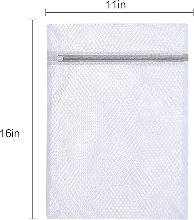 Mesh Laundry Bag - 3 Pack Durable and Reusable Wash Bag Travel Organization Bag for Garment, Bath Towels, Bed Sheet (11Inch x 16Inch) by YMHB
