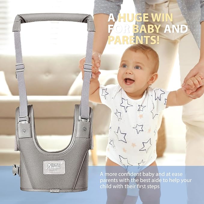 Baby Walking Harness-Handheld Assistant Belt- Toddler Infant Walking Aid for Trainer & Support 7-24 Month Old (all-season-Gray-1819)