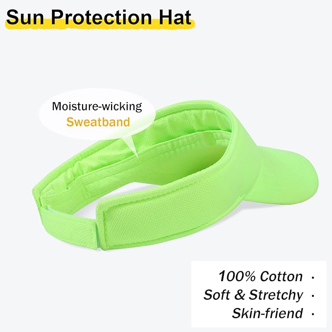 Sun Visor Hat Adjustable Velcro Outdoor Sports Cap for Men Women Adults