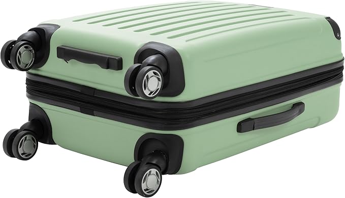 Kenneth Cole REACTION Renegade Luggage Expandable 8-Wheel Spinner Lightweight Hardside Suitcase, Seafoam, 24-Inch Checked