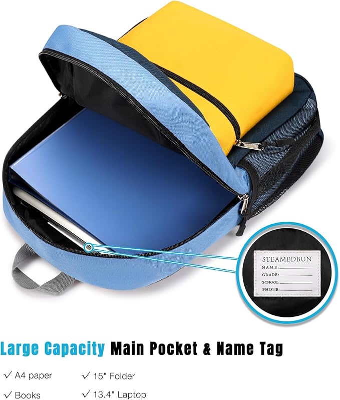 STEAMEDBUN Kids Backpack for Boys,Kindergarten Backpack for Toddler Boys Age 3-6