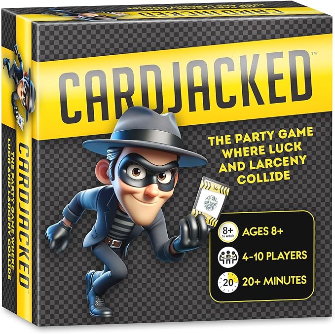 CARDJACKED Fun Card Game for Families | Family-Friendly Party Card Games for Adults | 8-12 Min. Playtime | Kids Card Game | 4-10 Players | Easy to Learn | Compact and Portable
