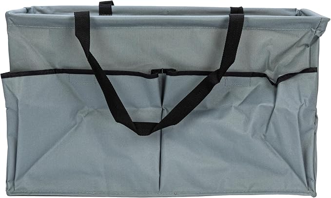 Household Essentials Gray Krush Container All-Purpose Utility Tote with Pockets