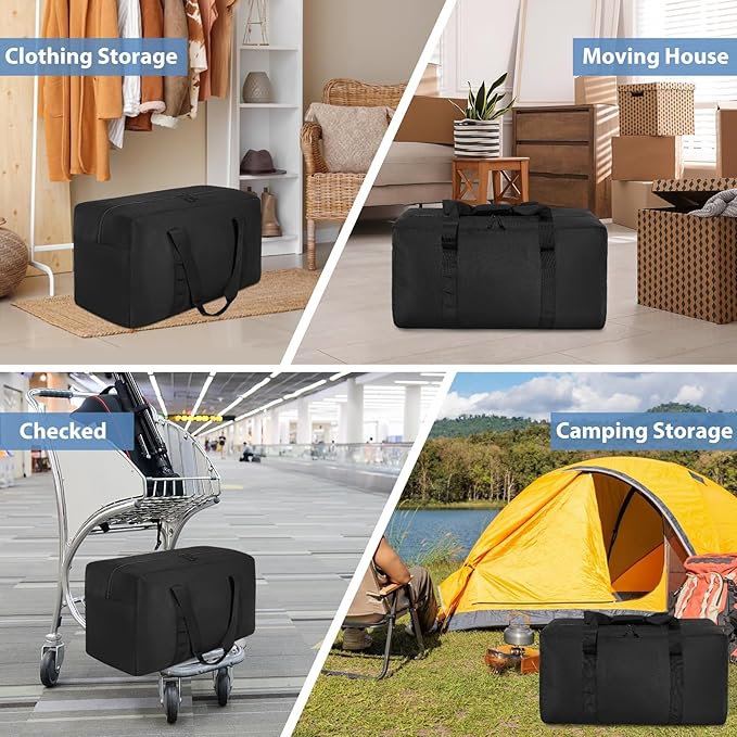 Large Travel Duffle Bag, 80L Gear Bag for Men and Women, Storage Bag Ideal for Overnight Camping and Weekend Getaways