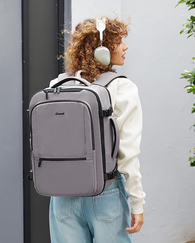 LOVEVOOK Travel Backpack for Women & Men, 40L Large Carry On Backpack Airline Approved, TSA Personal Item Weekender Bag, Water Resistant Laptop Backpack with 3 Packing Cubes for Travel Essentials