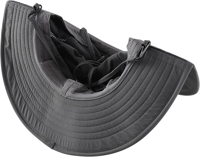 Connectyle Outdoor UPF50+ Men's Sun Hat Foldable Wide Brim Bucket Hat for Fishing Hiking Gardening Breathable Safari Hat