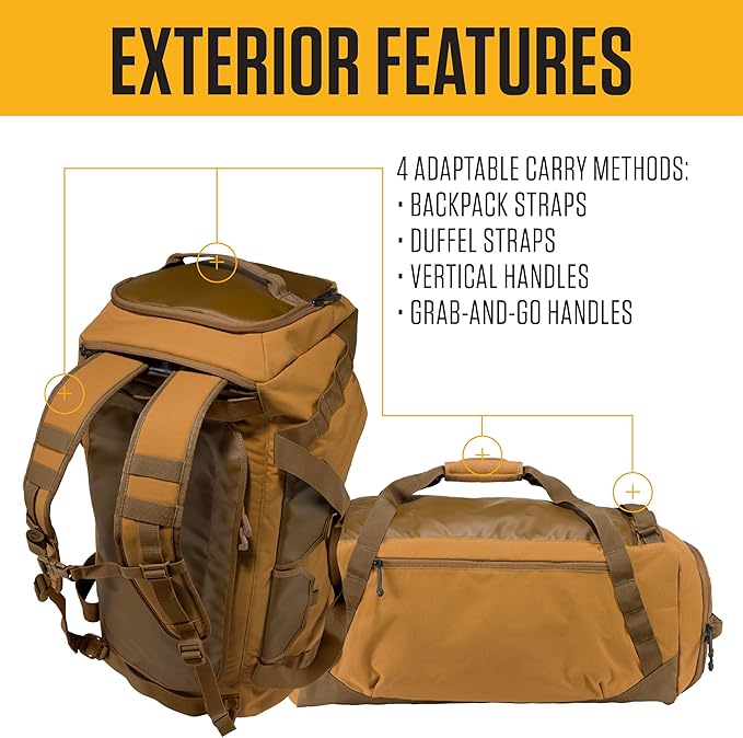 Carhartt Heavy Haul Utility Duffel Bag's, Water-Resistant Packable Bag for Jobsite, Gym, and Travel