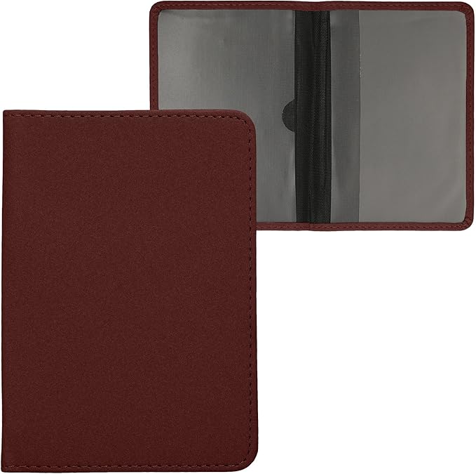 kwmobile Registration and Insurance Holder - Car Document Holder for Vehicle Documents and Cards - PU Leather - Black