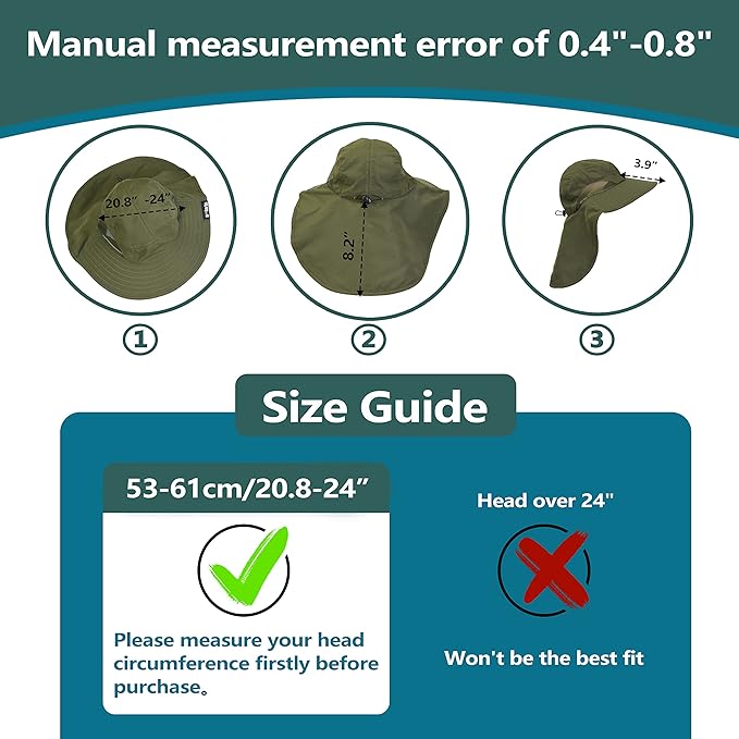 Solaris Sun Hat with Neck Flap, UPF 50 Sun Protection Lightweight Sun Cap for Men Women, Wide Brim Hat for Fishing Hiking