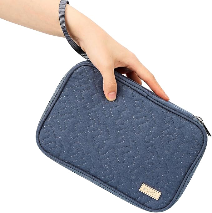 NISHEL Travel Cord Organizer Case, Large, Aegean-Blue