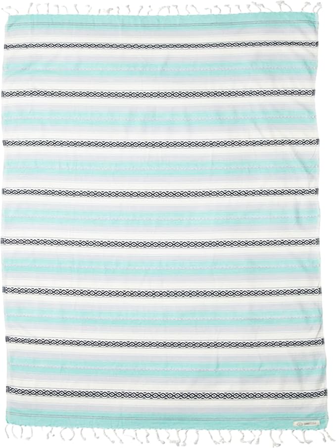 Sand Cloud Extra Large Turkish Beach Towel - Sand Free - 100% Organic Turkish Cotton Yarn - Quick Dry Towel for Beach, Picnic Blanket or Throw - As Seen on Shark Tank - Tie Dye (Mint Baja)