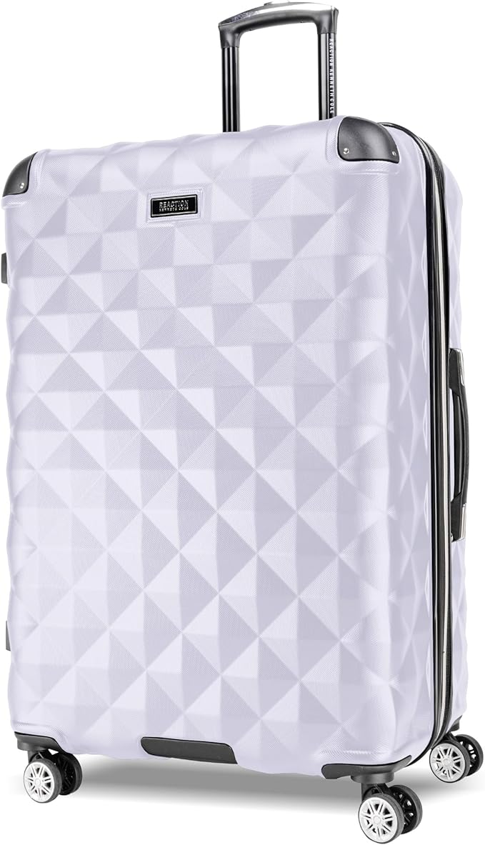 Kenneth Cole REACTION Diamond Tower Collection Lightweight Hardside Expandable 8-Wheel Spinner Travel Luggage, Lavender, 28-Inch Checked