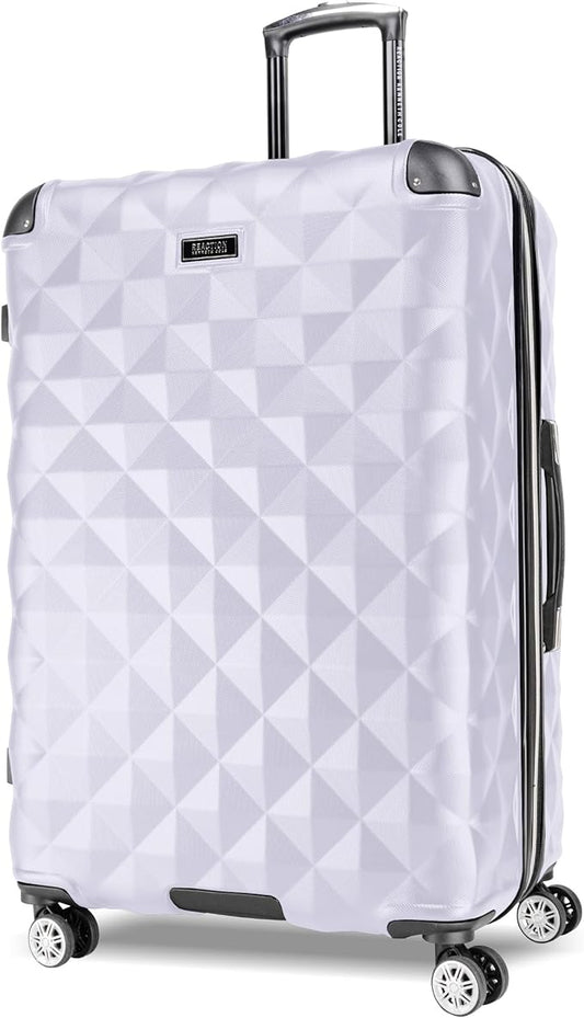 Kenneth Cole REACTION Diamond Tower Collection Lightweight Hardside Expandable 8-Wheel Spinner Travel Luggage, Lavender, 28-Inch Checked