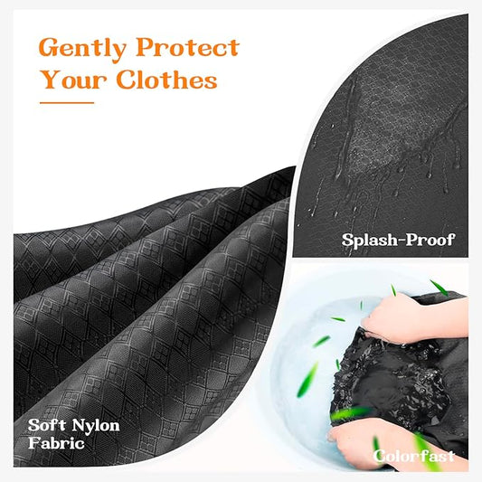 MissBoy Heavy Duty Nylon Laundry Bag,Washable & Splash-Resistant Dirty Clothes Storage Bag with Drawstring & Handles丨Lightweight, Foldable & Space-Saving for College Dorm,Vacations&Trips, 80L