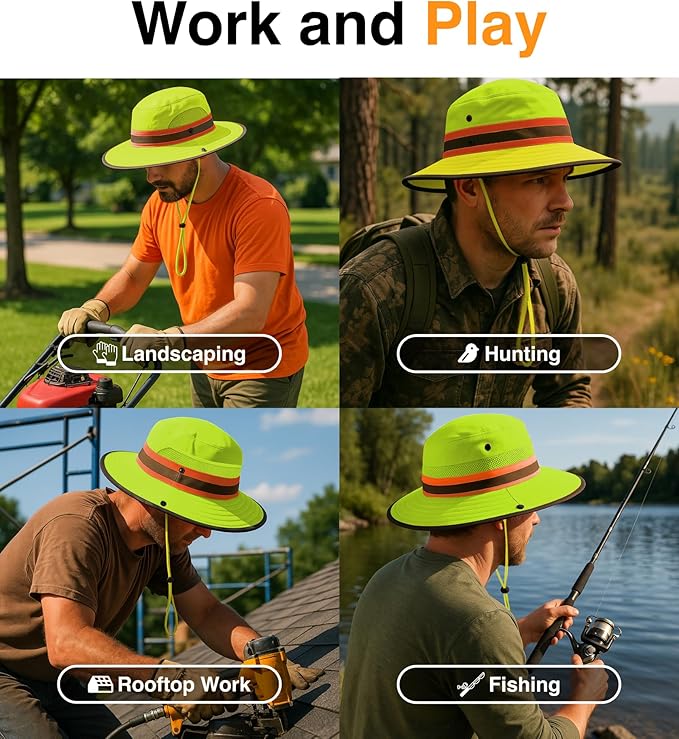 GearTOP Safari Hat for Men Sun Hats for Women UV Protection UPF 50+ Fishing, Gardening, Hiking Hat (22-23 1/2")