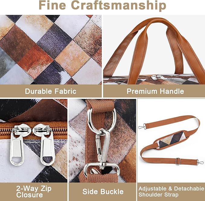 IBFUN Weekender Bags for Women, Travel Duffle Bag with Shoe Compartment Carry on Weekender Overnight Duffel for Weekend Travel Business Trip 3PCS