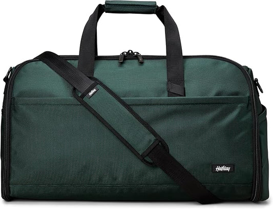 Halfday Convertible 2-in-1 Premium Garment Duffel Weekender Bag 45L | Wrinkle-Free Travel, Hanging Suit Compartment, Shoe Pockets, Trolley Sleeve. Balistic Nylon Carry-On, Palm