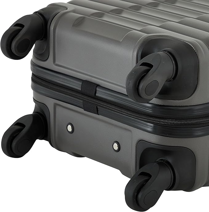 Travelers Club 22-Inch Gilroy Rolling Hardside Carry-On Luggage, Dark Dull Gray
