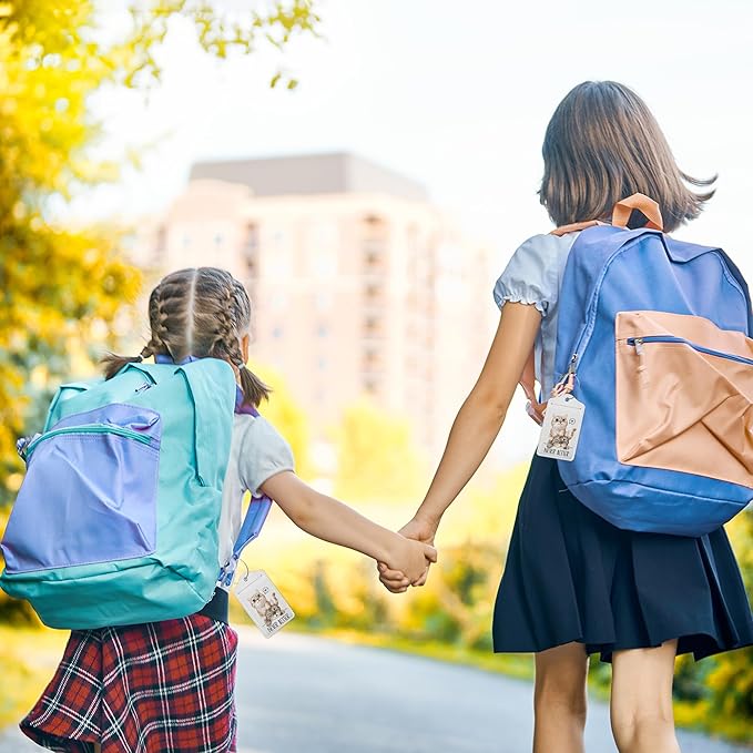 Cute Cat Luggage Tags for Suitcases,2 Pack,Never Better Luggage Tag,Leather Stainless Steel Loop Label Tag for Women Men Girls Travel Bag Suitcase