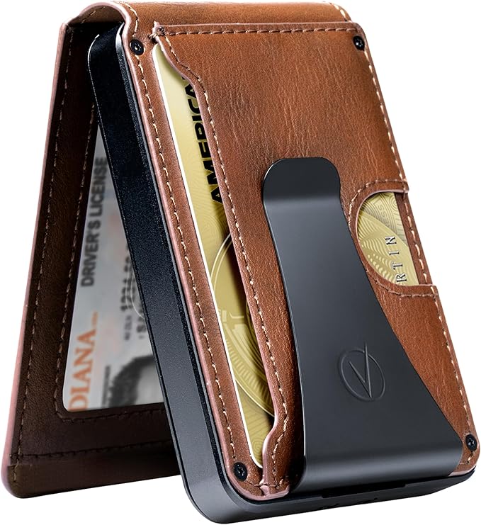 Vantamo Premium Wallet for Men with Money Clip & Card Holder, Compact & Slim Wallet with RFID, 8-12 Cards, Perfect Gifts for Men