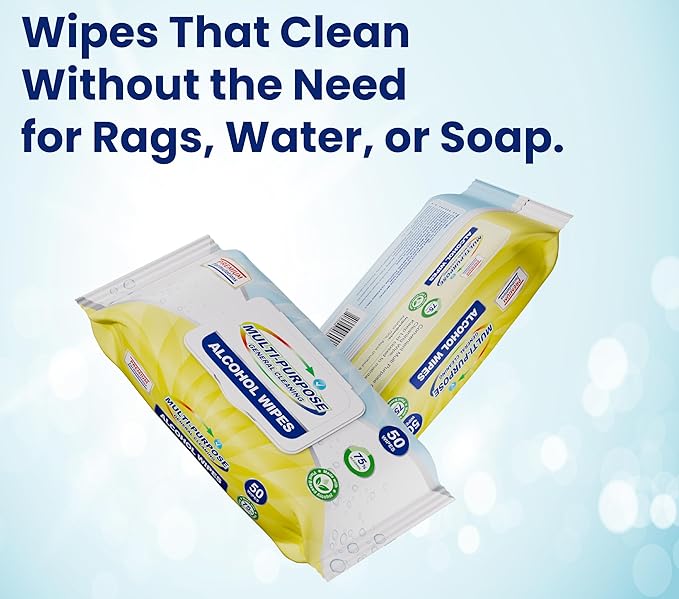 Restaurant & Institutional Table Cleaning Wipes – Multi-Purpose, No-Rinse, Streak-Free – 50 Count Pack, Case of 24 (1,200 Wipes Total)