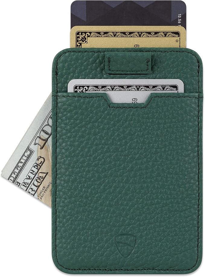 Vaultskin CHELSEA Mens RFID Blocking Slim Leather Card Wallet - Minimalist Front Pocket Cardholder