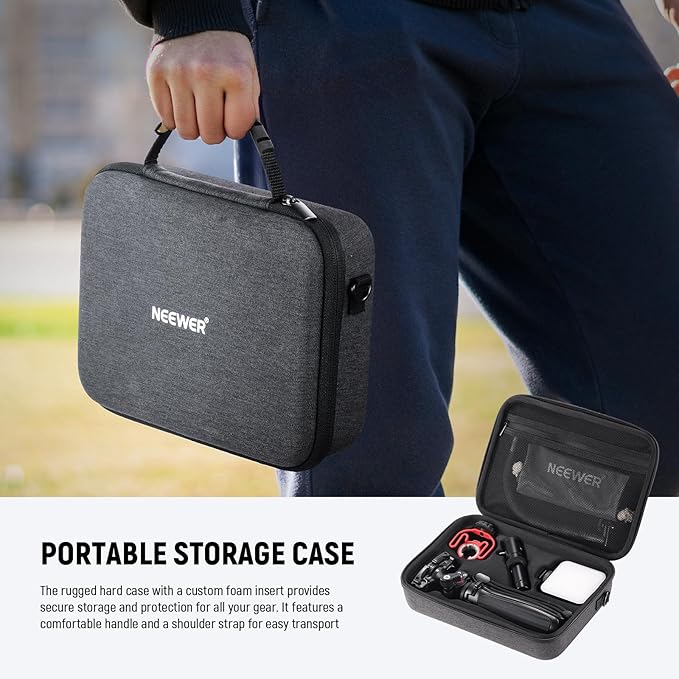 NEEWER Phone Vlogging Kit, Content Creator Essentials Kit for YouTube with LED Light, Selfie Stick Travel Tripod, Flexible Soft Tube, USB C Cardioid Microphone for iPhone, Android, Podcast, PA045