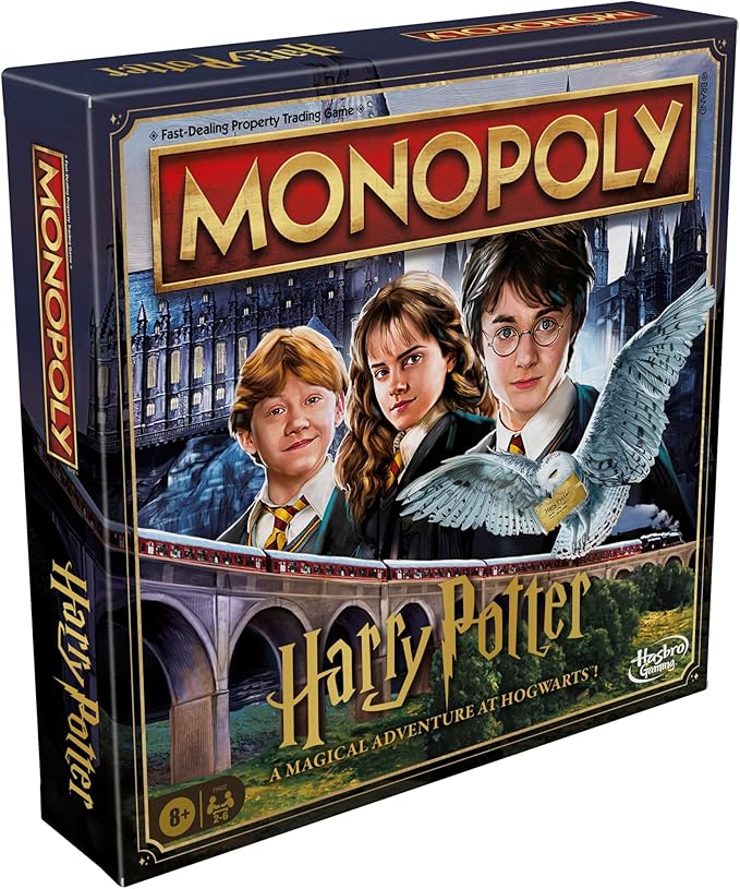 Hasbro Gaming Monopoly Harry Potter Edition Board Game | A Magical Adventure at Hogwarts | Ages 8 and Up | 2 to 6 Players | Family Games | Gifts for Kids and Adults