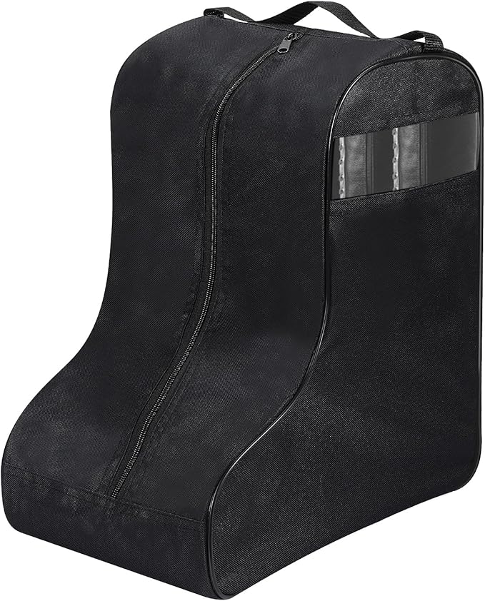 1 Pc Boot Bags for Cowboy Boots Portable Storage Bag for Travel Long Tube Shoes Bags Men Tall Shoe with Handle for Home Travel (Black)