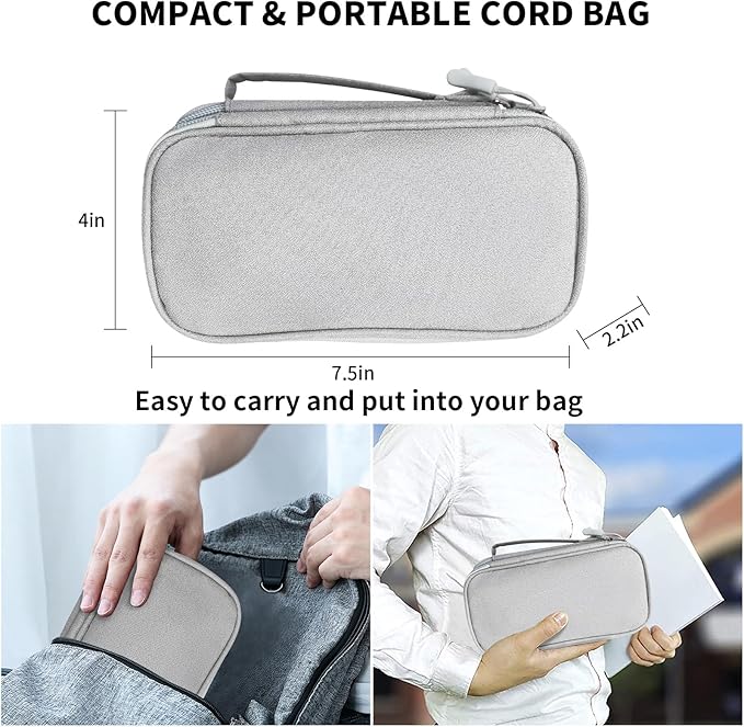 SMONT Versatile Travel Organizer Durable Tech Bag with Built in Cord Organizer Travel Features The Ideal Travel Cord Organizer to Keep You Connected Anywhere Cable Organizer Bag Gary