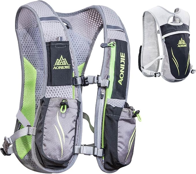 YAPJEB Running Hydration Vest Lightweight Water Pack for Men Women 5L 5.5L Backpack for Marathon Trail Race Hiking Cycling Camping Jogging