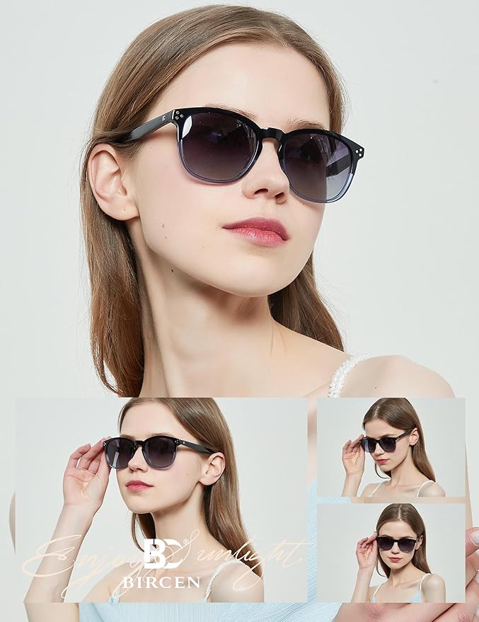 Polarized Sunglasses For Women UV - Protection Womens Trendy Fashion Large Shades With Acetate Frame BC2110