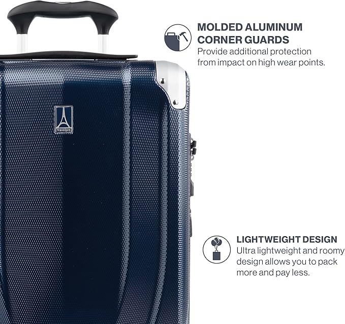 Travelpro Pathways 3 Hardside Expandable Luggage, 8 Spinner Wheels, Lightweight Hard Shell Suitcase, Checked Large 28 Inch, Royal Blue