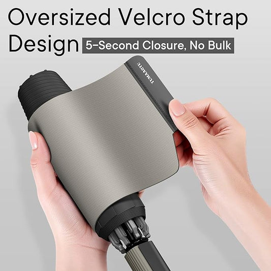 QWB TUMAAOTU Lightweight Compact Inverted Umbrella Windproof Auto Open Close – 5-Second Quick Fold Design for Women & Men, 8 Ribs Strong Travel Umbrellas for Rain & Sun, Fits Backpack & Car