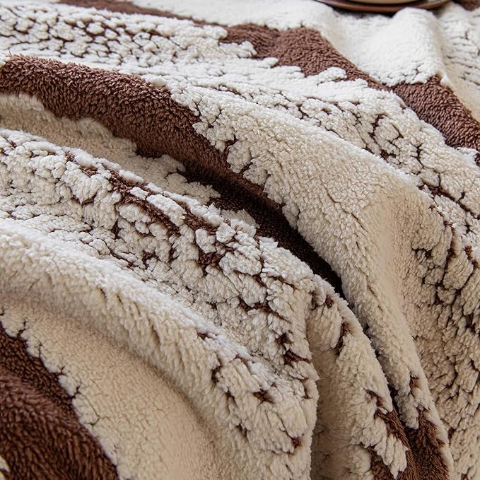 Sherpa Fleece Couch Cover for 3 Cushion Sofa, Brown, 71" x 134" - Pet Proof Sofa Covers Heavy Duty Scratch Resistant Pet Friendly Furniture Cover - Easy Install, Machine Washable