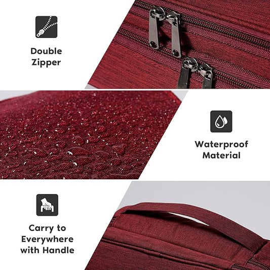 Electronics Organizer, OrgaWise Electronic Accessories Bag Travel Cable Organizer Three-Layer for iPad Mini, Kindle, Hard Drives, Cables, Chargers