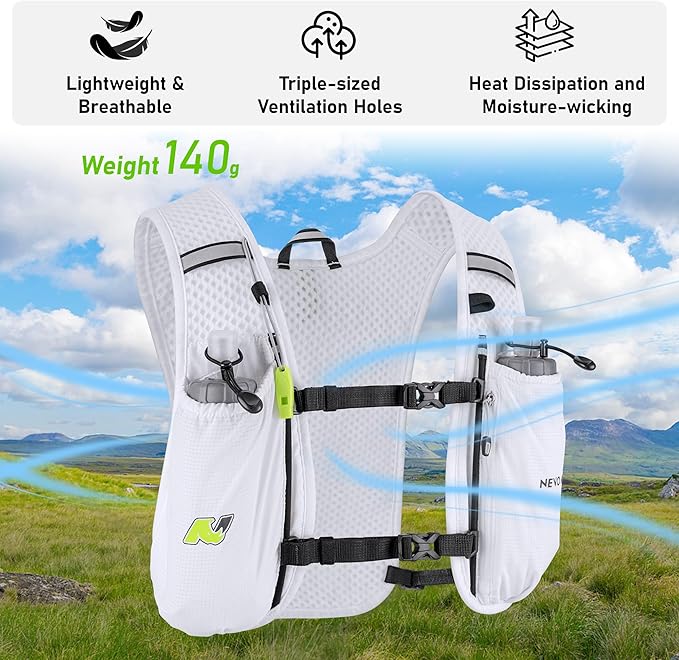 Hydration Running Vest for Women, Water Vest Backpack 5L Small, Lightweight Hydration Pack Mini Vest Women for Hiking, Trail Marathon Race (Pack with 1.5L Water Bladder)