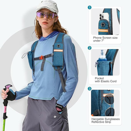 FIORETTO 10L Hiking Backpack for Women Men Mini Packable Backpack Lightweight Small Daypack for Camping Travel Outdoor, Turquoise