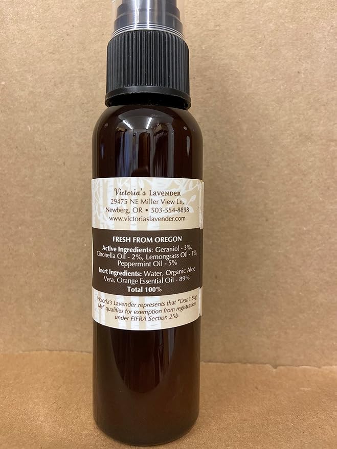 Victoria's Lavender Don’t Bug Me Natural Bug Spray for Kids, Men & Women – DEET Free Insect Spray with Essential Oils, Aloe Vera & Eucalyptus for Outdoor & Indoor, Made in USA – (2 Fl Oz + 4 Fl Oz)