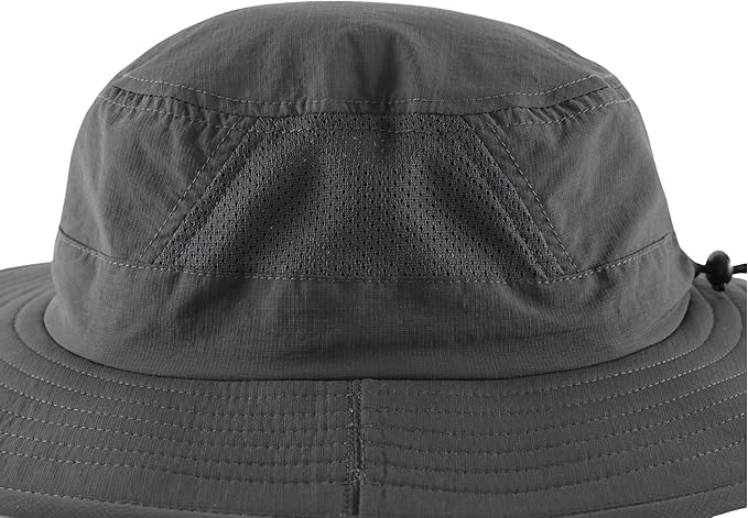 Connectyle Outdoor UPF50+ Men's Sun Hat Foldable Wide Brim Bucket Hat for Fishing Hiking Gardening Breathable Safari Hat