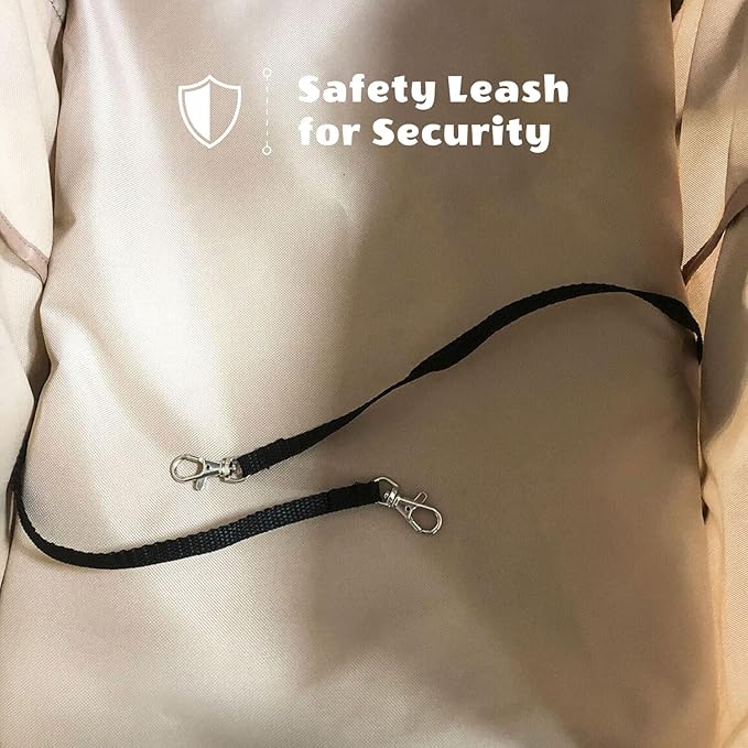 Critter Sitters 3-Wheel Jogging Dog Stroller with Storage Basket and Cup Holders, Modern and Stylish Pet Stroller for Medium to Large Pets up to 55 Pounds, Tan