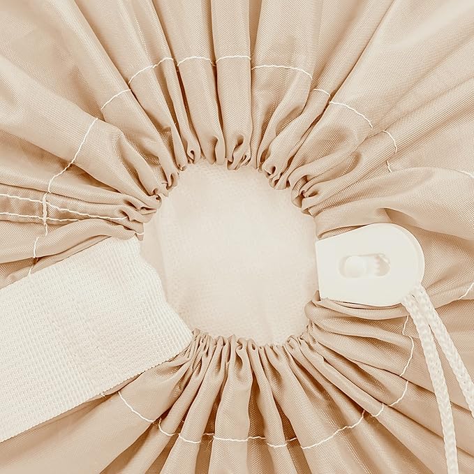 HOMEST 2 Pack XL Nylon Laundry Bag with Strap, Large Dirty Clothes Organizer, Easy Fit a Laundry Hamper or Basket, Can Carry Up to 4 Loads of Laundry, Beige