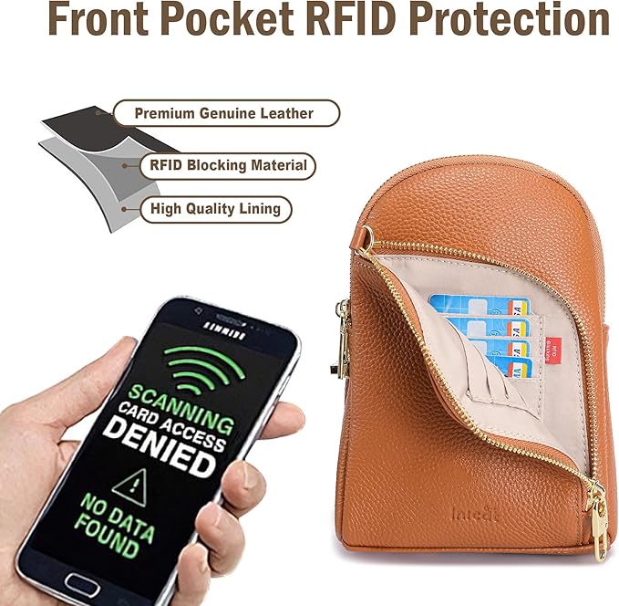 INICAT RFID Blocking Sling Bag Anti Theft Crossbody Bags Women Valentine's Day Gifts Travel Purses Vegan Leather