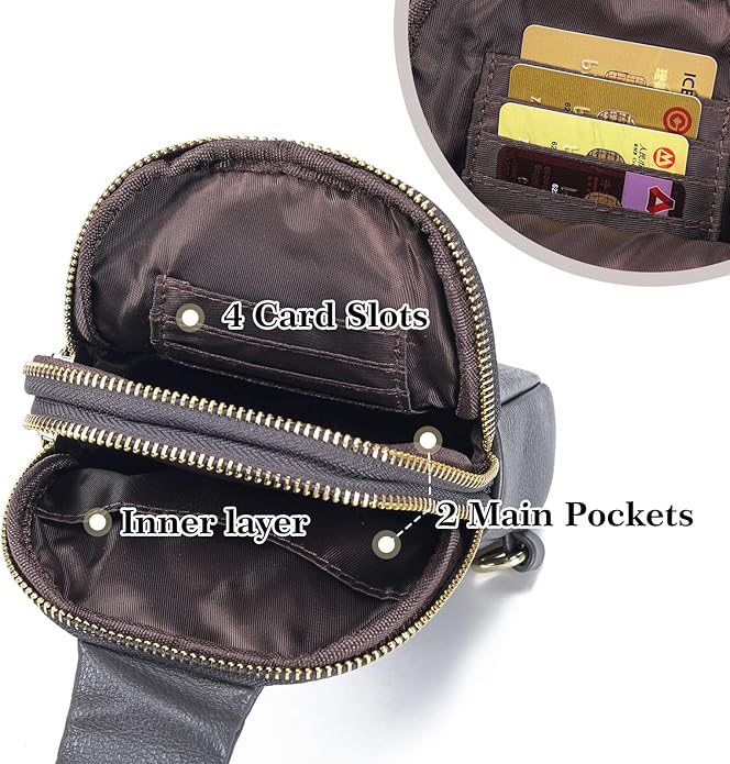 INICAT Travel Small Crossbody Sling Bags Women Cross Body Purses Passport Holder Vegan Leather Fanny Packs Birthday Gifts