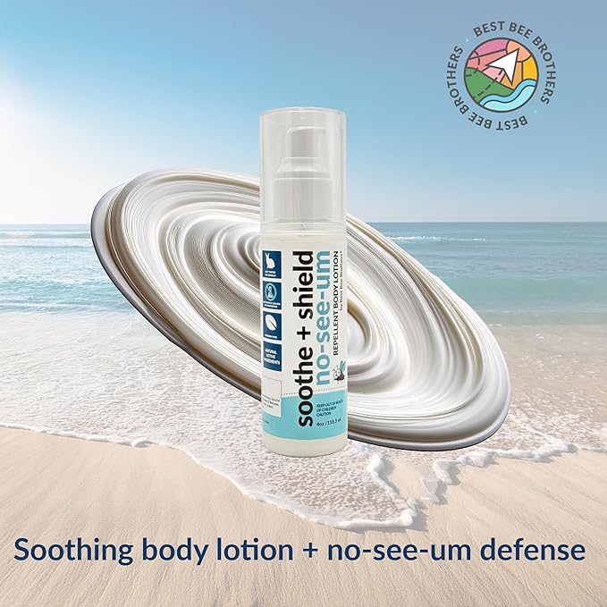 Best Bee Brothers, Soothe + Shield No-See-Um Repellent - Body Lotion 4oz