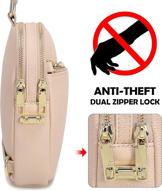 INICAT RFID Blocking Sling Bag Anti Theft Crossbody Bags Women Valentine's Day Gifts Travel Purses Vegan Leather