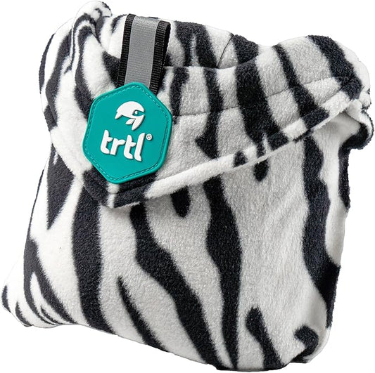 trtl Pillow Junior Kids Travel Pillow for Sleeping - with Built-in Head and Neck Support - Comfortable Kids Neck Pillow for Traveling - Compact and Machine-Washable - Zebra