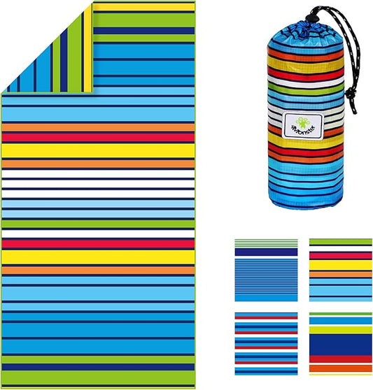 4Monster Microfiber Beach Towel Quick Dry,Super Absorbent Lightweight Travel Towel for Swimmers, Sand Free Camping Towel, Beach Towels for Pool,Swim,Water Sports,Yoga