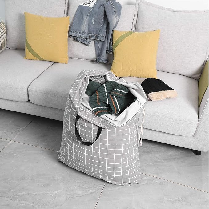 SWISSELITE Laundry Bag with Handle and Drawstring, Large Heavy Duty Laundry Bag, 28 x 40 Inches Travel Dirty Clothes Bag for Laundromat and Household