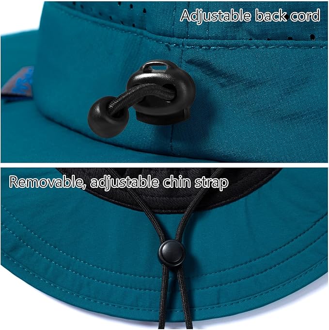 UPF 50+ Bucket Sun Hat with Laser Perforated Mesh Cooling Adjustable Breathable Lightweight for Outdoor Men Women